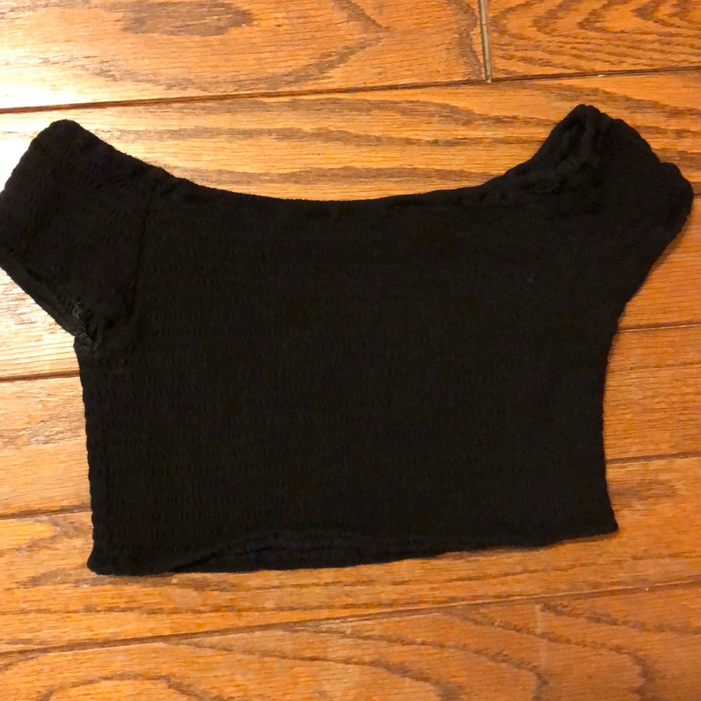 Black crop top from PacSun
